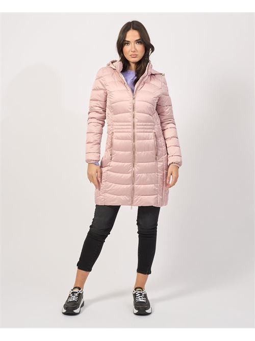 Yes Zee Women's Long Quilted Jacket with Hood YES ZEE | O017-M8000425